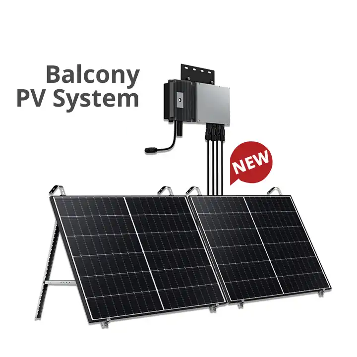 Balcony Solar System Balcony Photovoltaic System PV Flexible Mono Solar Panel Power Plant Customized 800W 600W CE Lithium Ion