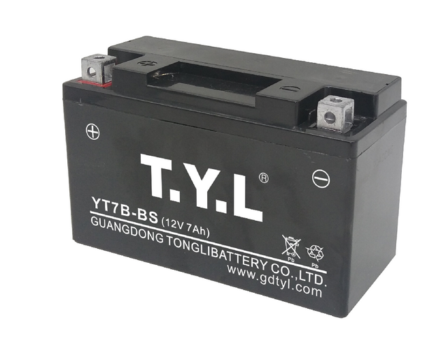 YT7B-BS Maintenance-free Square Rechargable Motocycle Battery
