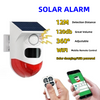 WiFi Solar Alarm Light with Motion Sensor PIR Sensor Infrared Detector Outdoor Solar Alarm with Waterproof Monitor for Home