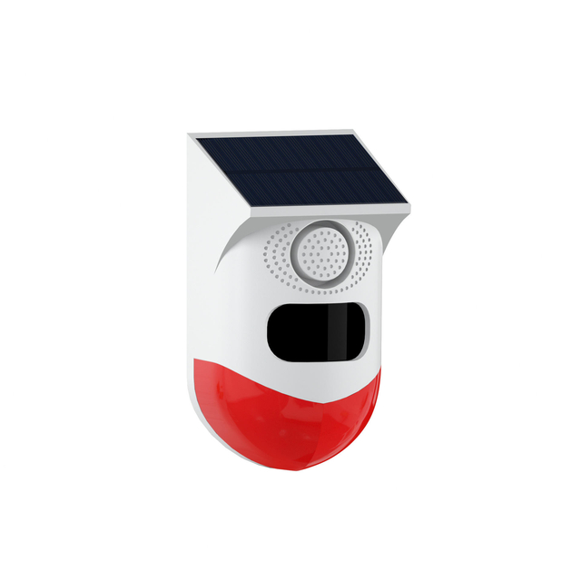 WiFi Solar Alarm Light with Motion Sensor PIR Sensor Infrared Detector Outdoor Solar Alarm with Waterproof Monitor for Home