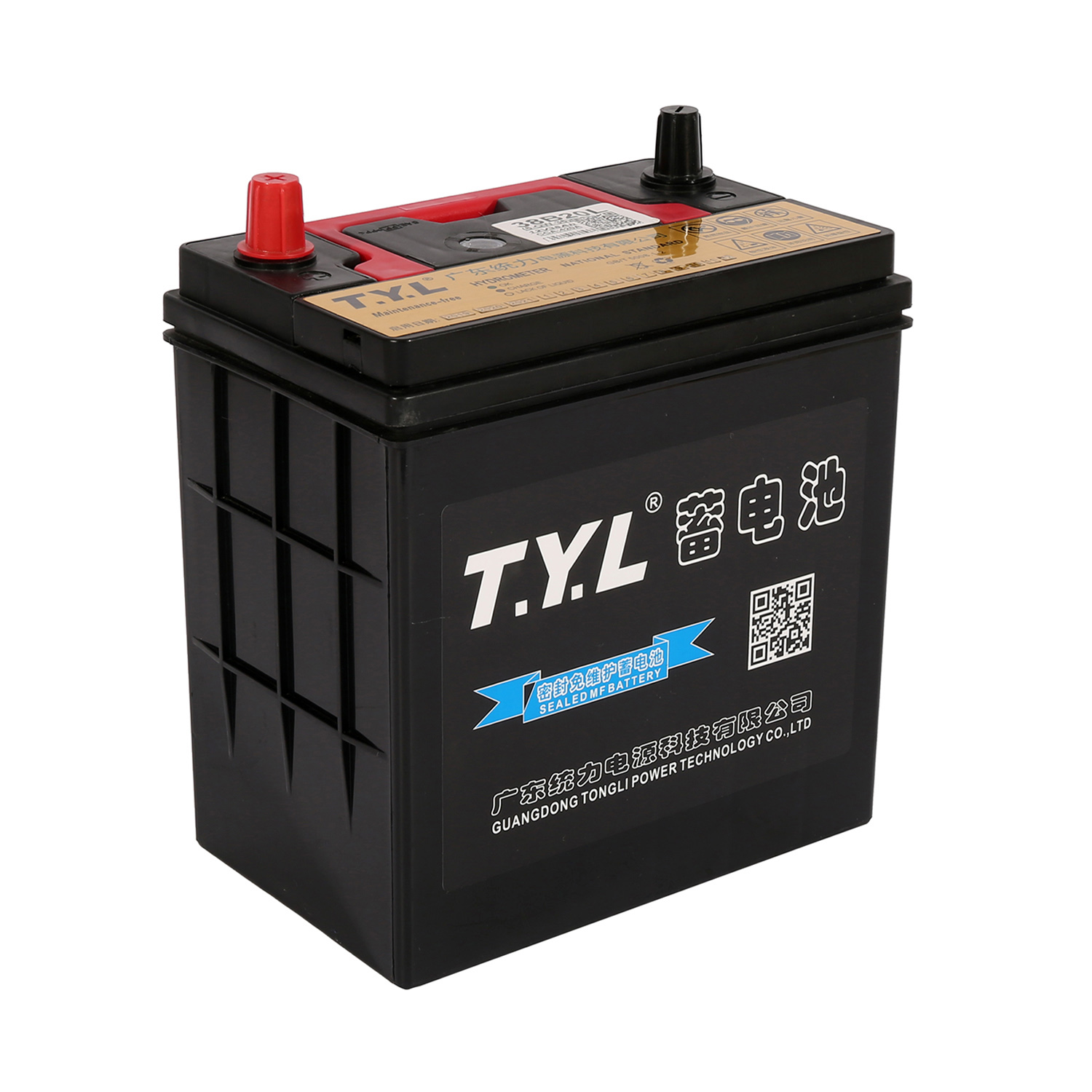 12V36AH High Performance Car Battery With Negative Terminal For Hybrid Vehicles